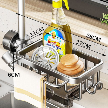 Faucet Storage Rack - With Drip Tray, Strong Load-Bearing