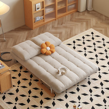 Convertible Futon Sofa Bed Sleeper Chair with Solid Wood Leg