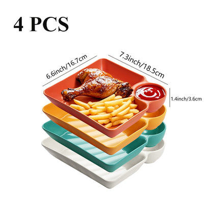 DumpliDip™ BPA-Free Snack Plate for Dumplings, Sushi & Appetizers