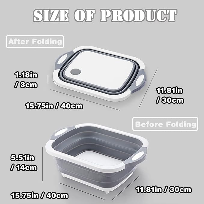 PrepFold™ 3-in-1 Collapsible Cutting Board & Wash Basin