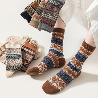 Bohemian Style Winter Socks: Soft & Skin-Friendly