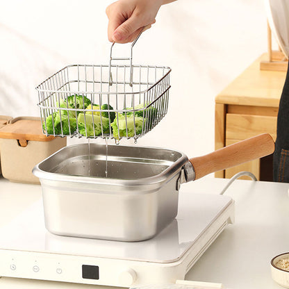 Multi-Function Stainless Steel Deep Fryer – Heat-Resistant, Quick Drainage, Durable