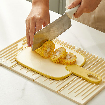 Tri-Fold Sloped Drain & Heat Insulation Mat – Space-Saving & Practical