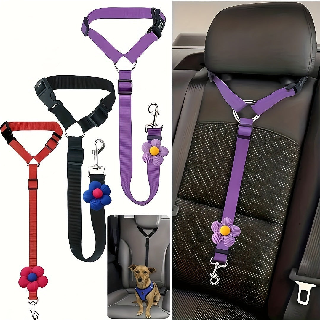 Adjustable Dog Car Safety Belt – Secure Pet Travel Leash