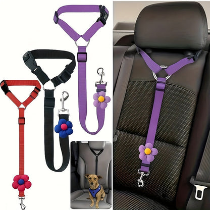 Adjustable Dog Car Safety Belt – Secure Pet Travel Leash