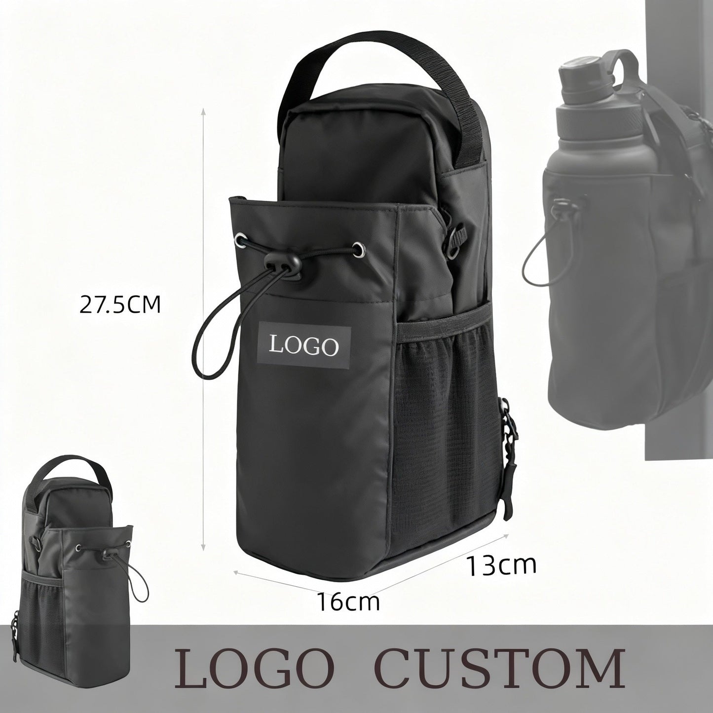 Magnetic Attachment Crossbody Gym Bottle Bag for Water, Phone & Keys