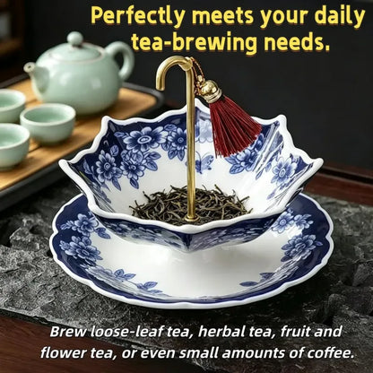 UmbraTea™ Ceramic Tea Strainer for Tea, Herbal Drinks & Coffee