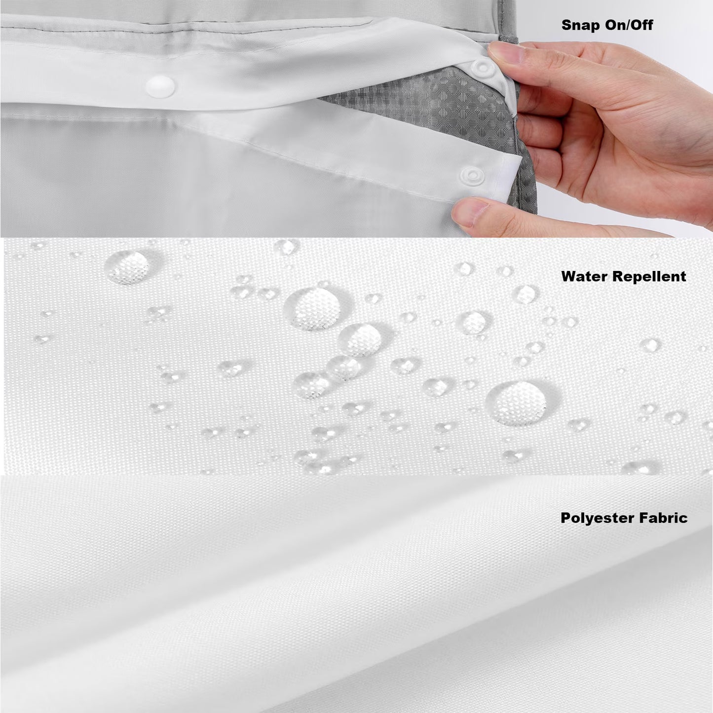 BathSnap™ No-Hook Bathroom Curtain with Waterproof Inner Liner