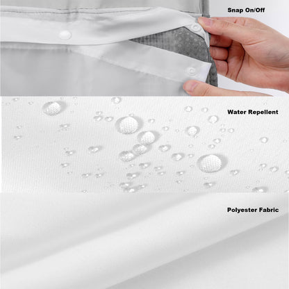 BathSnap™ No-Hook Bathroom Curtain with Waterproof Inner Liner