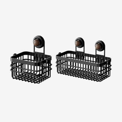 Iron Suction Storage Basket – Strong Hold & Drainage Design