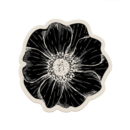 Rose Pattern Napa Leather Tabletop Absorbent Mat: Quick Drying & Non-Slip Design