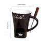 Ceramic Chocolate Fondue Mug Set: Easy to Clean & Reusable