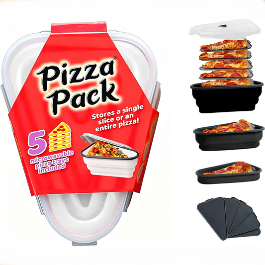 PizzaPack · Collapsible Silicone Slice Storage & Travel Container