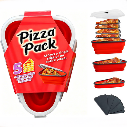 PizzaPack · Collapsible Silicone Slice Storage & Travel Container