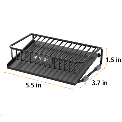 AuraGlow · Detachable Dual-Layer Luxe Soap & Sponge Organizer