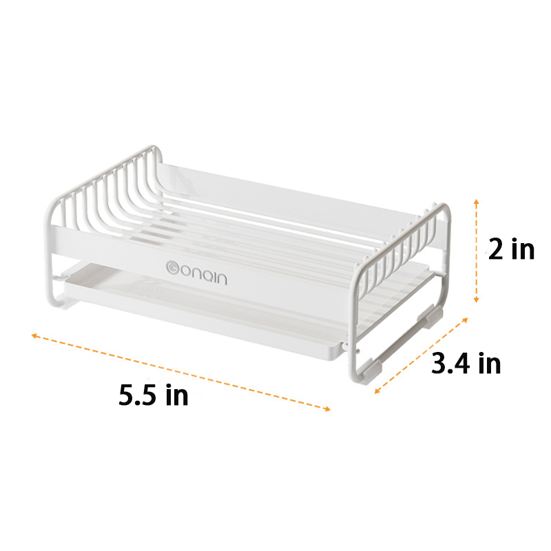 AuraGlow · Detachable Dual-Layer Luxe Soap & Sponge Organizer