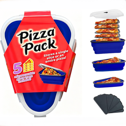 PizzaPack · Collapsible Silicone Slice Storage & Travel Container