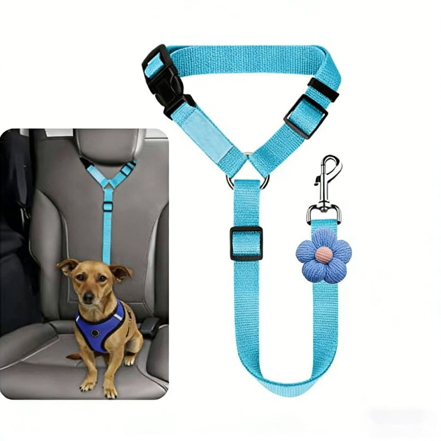 Adjustable Dog Car Safety Belt – Secure Pet Travel Leash