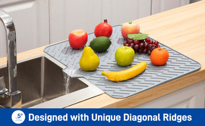 Sloped Silicone Draining Mat – Heat-Proof & Non-Slip