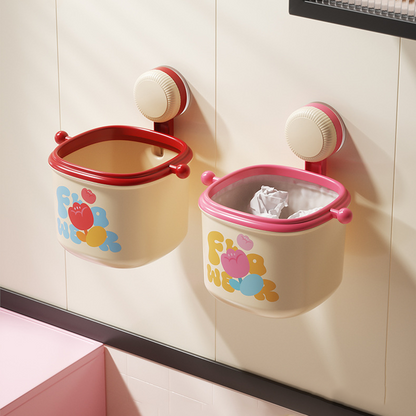 Suction Cup Wall-Mounted Storage Bucket - Heavy-Duty Load, Versatile Organization