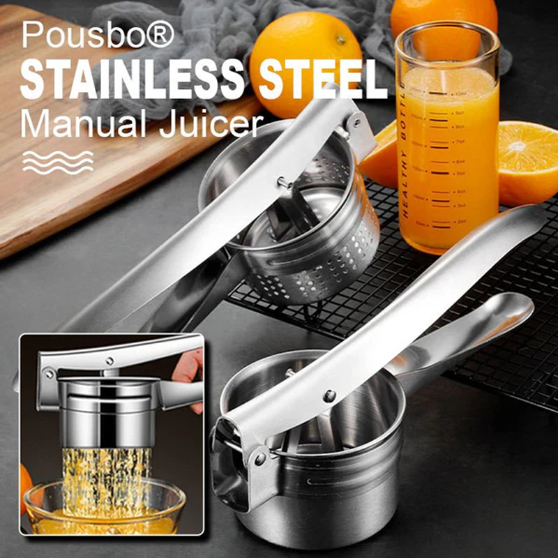 Kitchen Potato Masher with Juice Squeezer – Easy & Efficient