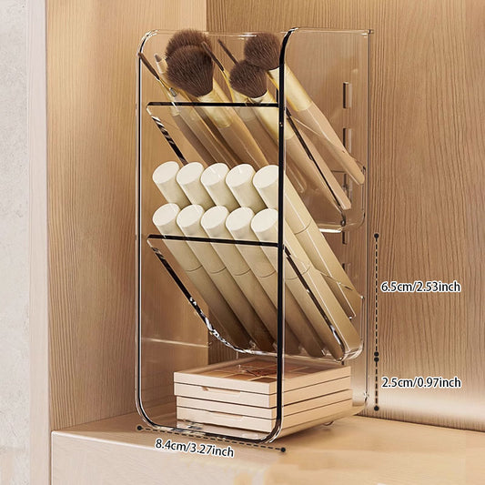 Acrylic Makeup Storage Rack: Multi-Tier Design