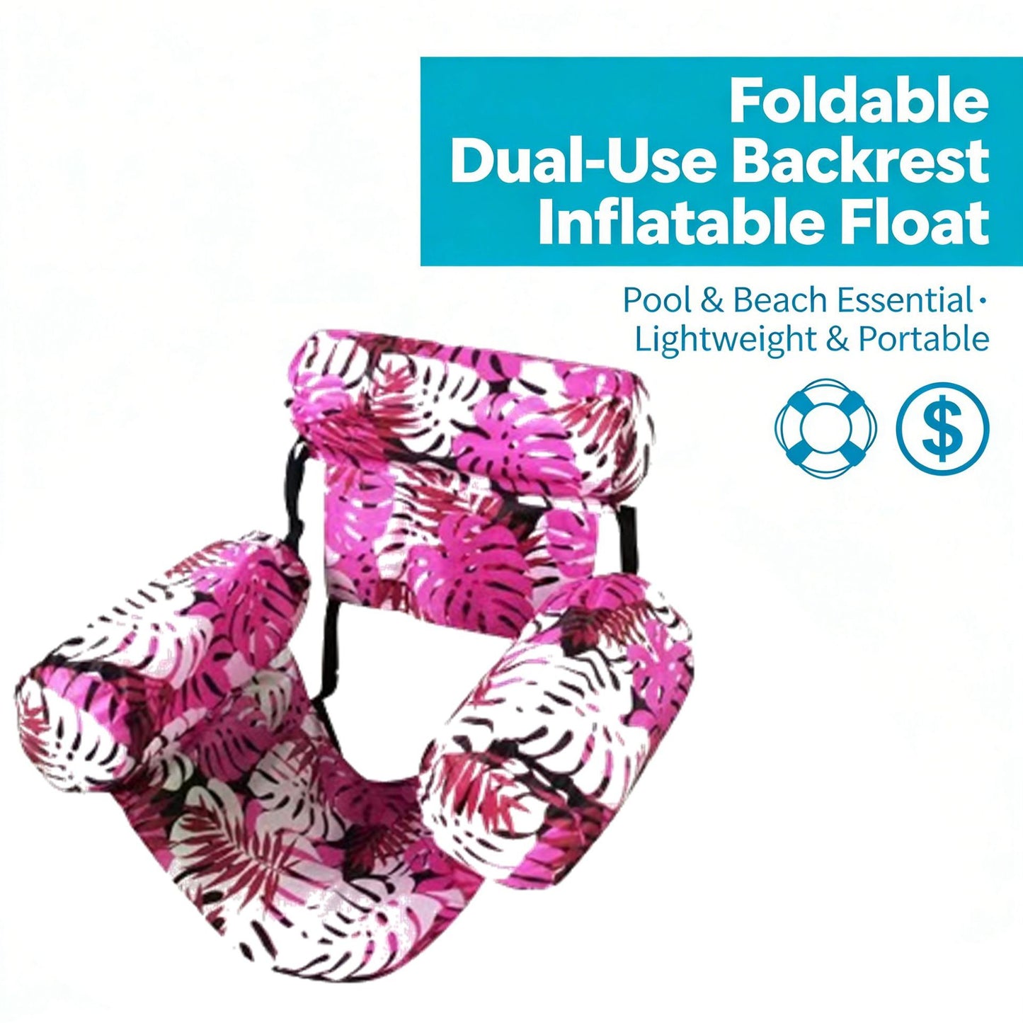 AquaLounge Inflatable Water Chair – Foldable Floating Sofa