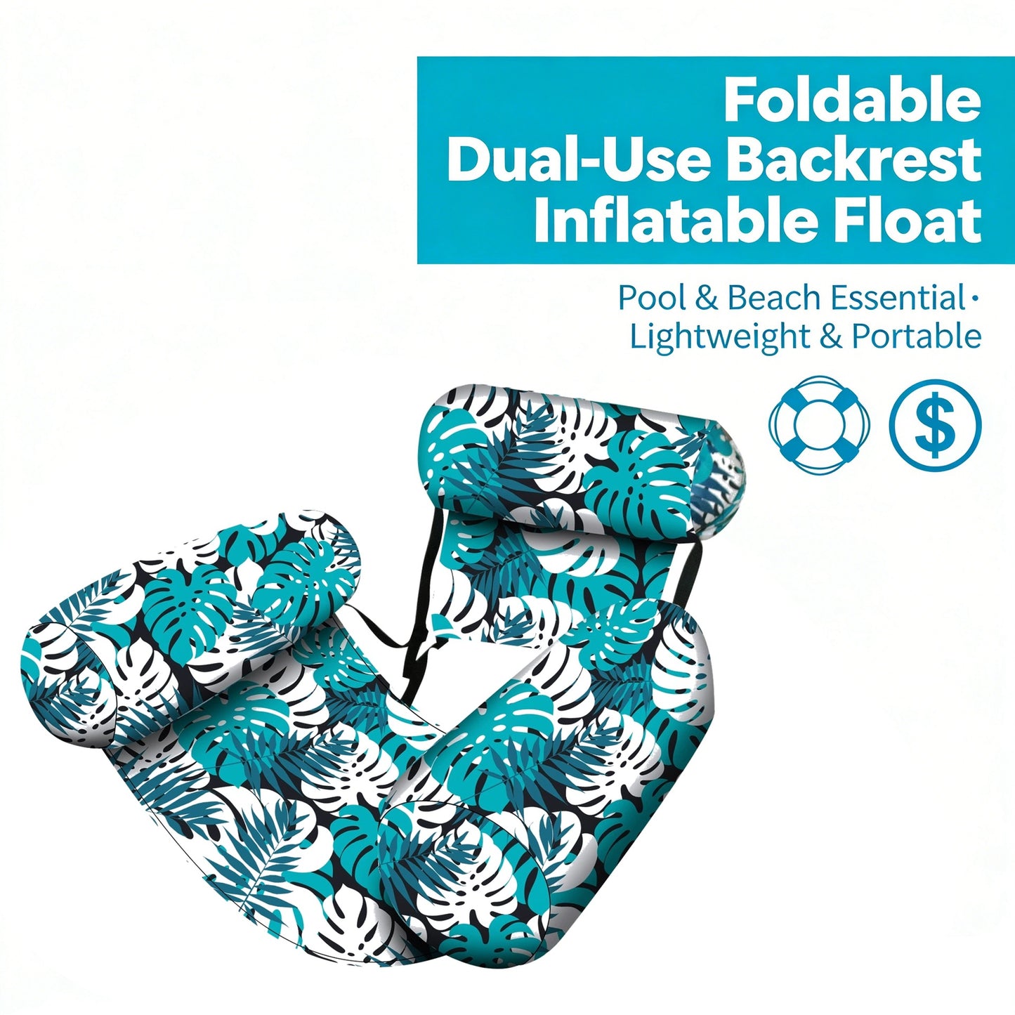 AquaLounge Inflatable Water Chair – Foldable Floating Sofa