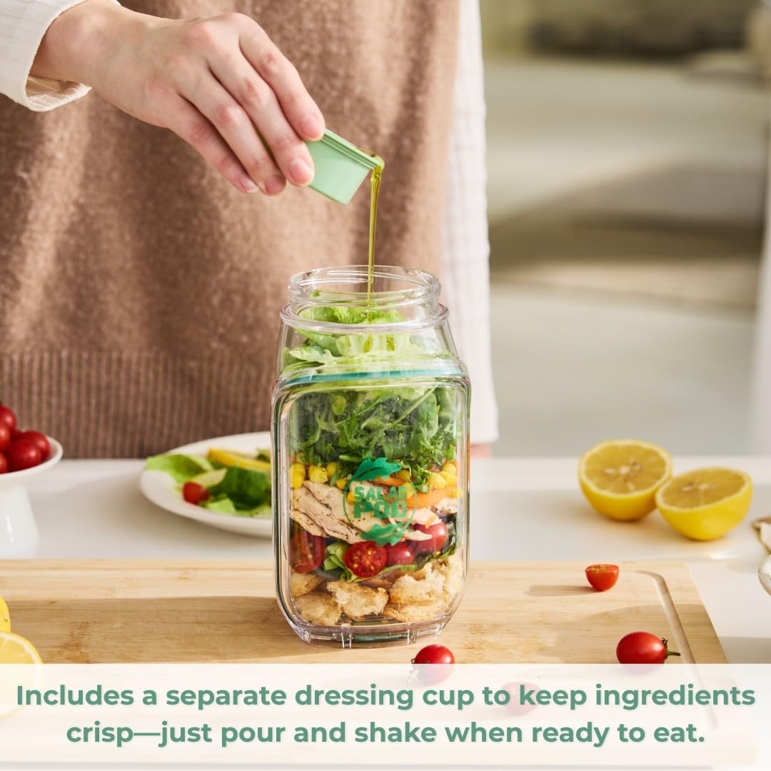 Aura Salad Pod – Keep Your Greens Crisp & Dressing Separate