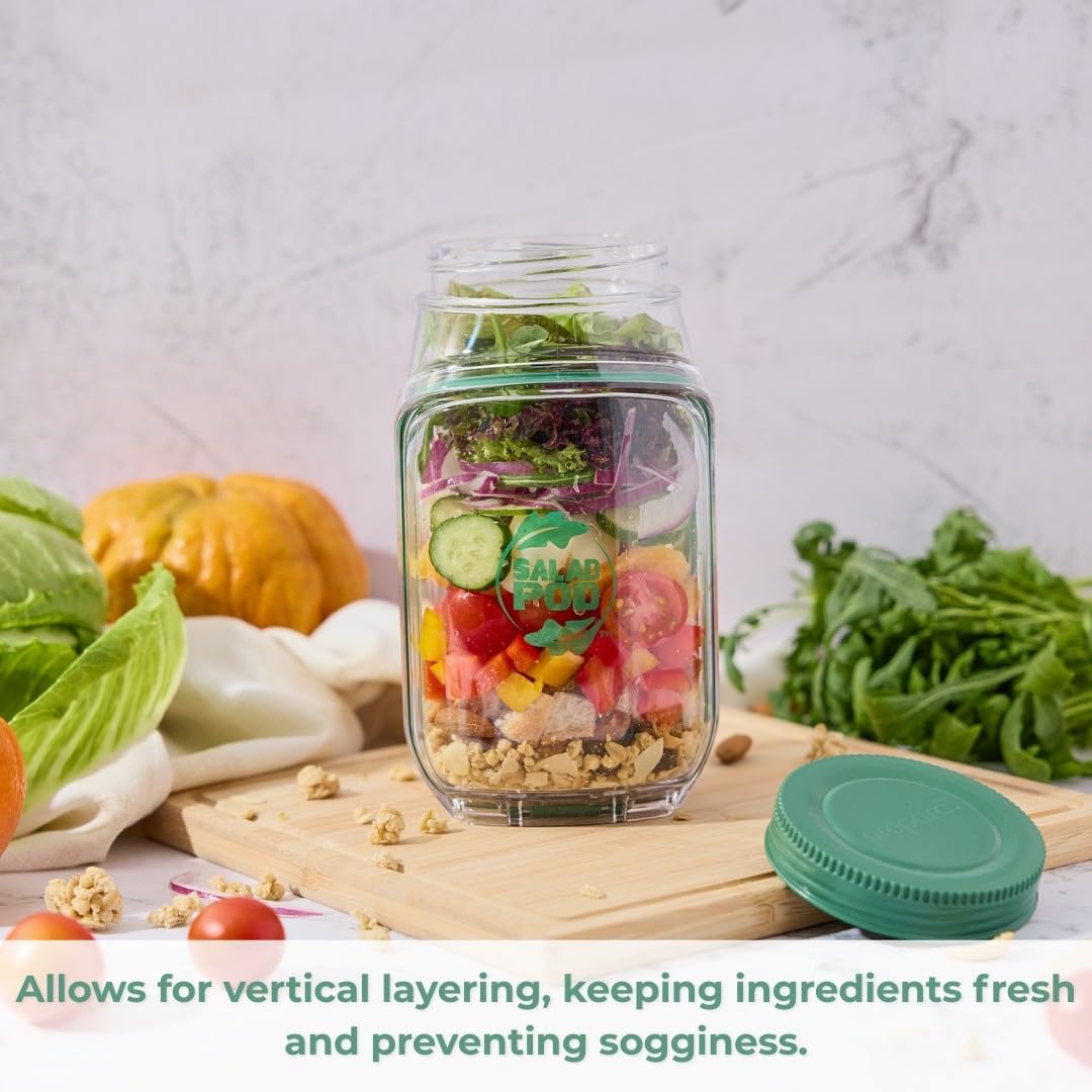 Aura Salad Pod – Keep Your Greens Crisp & Dressing Separate