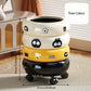 Cute Donut Garbage Bin – Covered Design & 360° Swivel Wheels