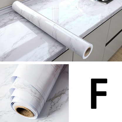 Oil-Resistant Marble Kitchen Stickers – Simple Installation, Long-Lasting