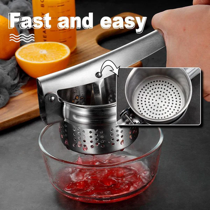 Kitchen Potato Masher with Juice Squeezer – Easy & Efficient