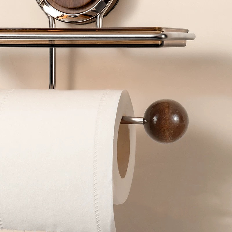 No Drilling Suction Stainless Steel Toilet Paper Holder