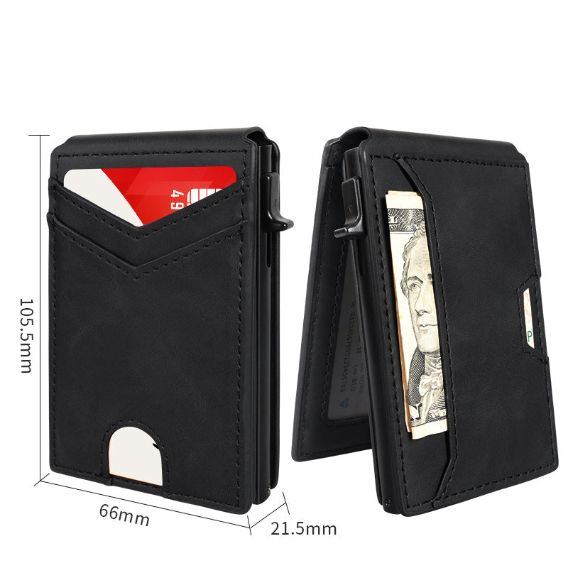The Apex · Mechanical Aluminum Card Case with Carbon-Fiber Bifold Matrix
