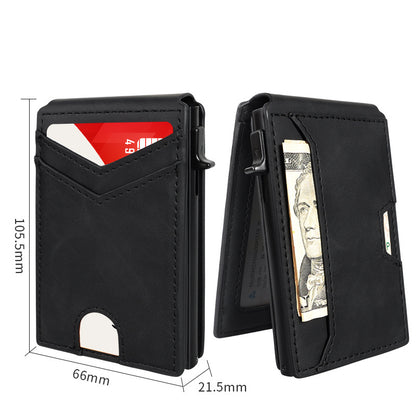 The Apex · Mechanical Aluminum Card Case with Carbon-Fiber Bifold Matrix