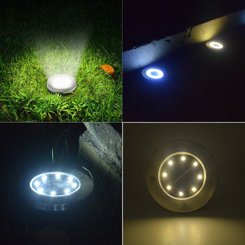 SolarGlow · 8LED In-Ground Garden Light