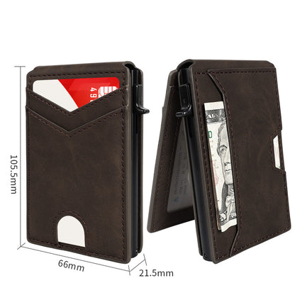 The Apex · Mechanical Aluminum Card Case with Carbon-Fiber Bifold Matrix