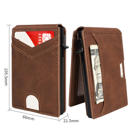 The Apex · Mechanical Aluminum Card Case with Carbon-Fiber Bifold Matrix
