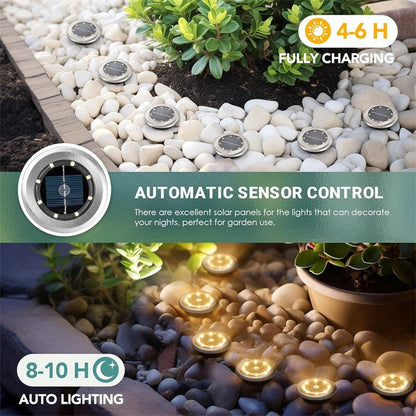 SolarGlow · 8LED In-Ground Garden Light