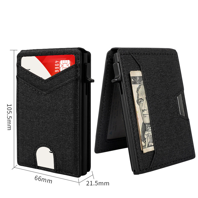 The Apex · Mechanical Aluminum Card Case with Carbon-Fiber Bifold Matrix