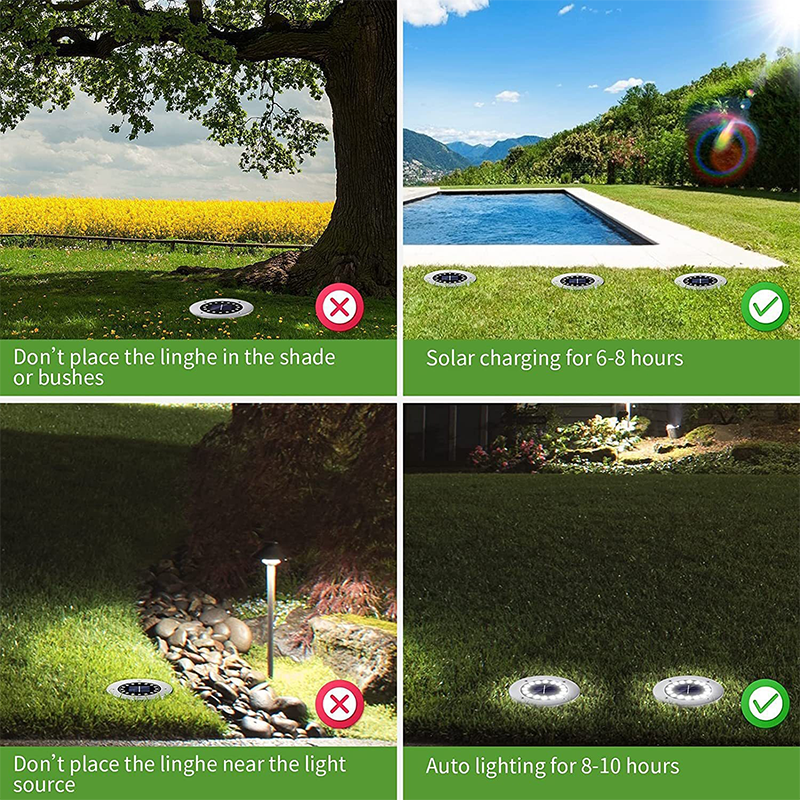 SolarGlow · 8LED In-Ground Garden Light