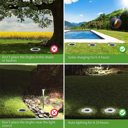 SolarGlow · 8LED In-Ground Garden Light