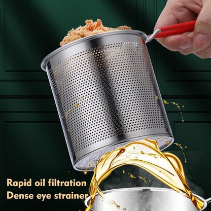 CrispMaste Mini Stainless Steel Deep Fryer with Strainer Basket