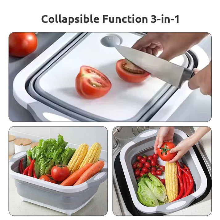 PrepFold™ 3-in-1 Collapsible Cutting Board & Wash Basin
