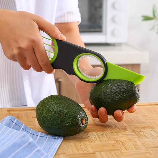 FruitEase 3-in-1 Avocado Slicer – Peeler, Pitter, and Cutter