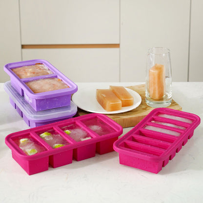 Silicone Food Storage & Freezer Trays:Easy-Release, Heat & Cold Resistant