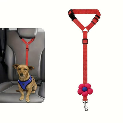 Adjustable Dog Car Safety Belt – Secure Pet Travel Leash