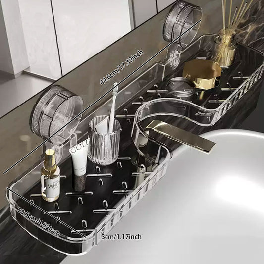 Acrylic Suction Faucet Organizer – Space-Saving & Efficient Drainage