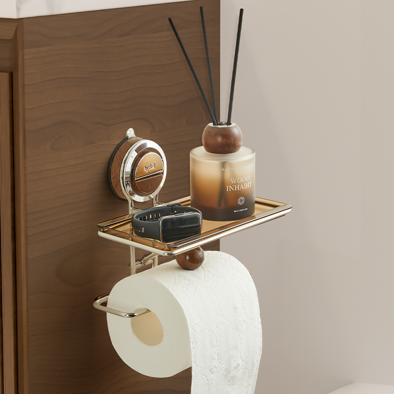 No-Drill Suction Paper Towel Holder – Stainless Steel with Press Bar